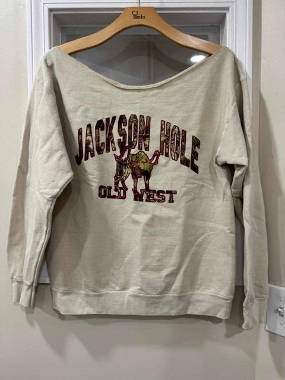 Urban Outfitters Jackson Hole Graphic Off-The-Shoulder Pullover